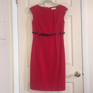 NWOT Calvin Klein sz 6 sexy red sleeveless dress
